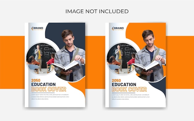 Jahresbericht Schulbuch-Cover-Design-Vorlage im A4-Format mit Vektor
