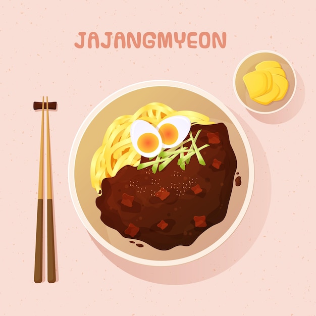 Jajangmyeon koreanisches essen