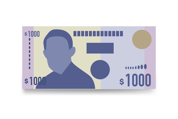 Jamaika-dollar-vektor-illustration jamaikanischer geldsatz bündelbanknoten papiergeld 1000 jmd