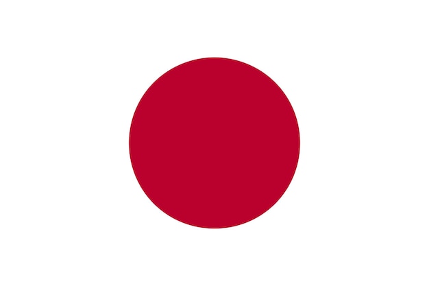 Japan-Flagge - originale Farben und Proportionen. Vektor-Illustration EPS 10