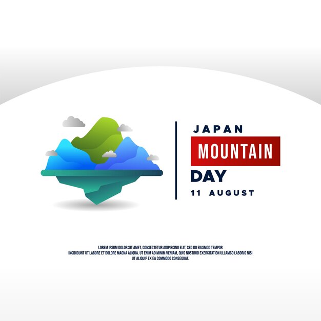 Japan-mountain-day-design-vektorbild