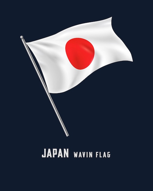 Vektor japan schwenkt flagge