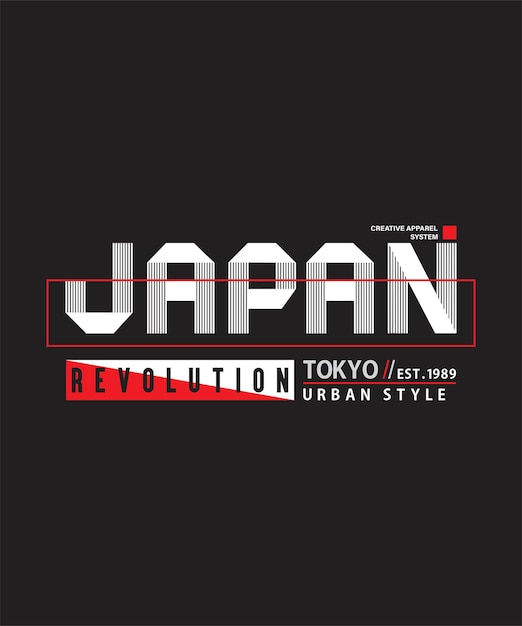 Japan-typografie-t-shirt-designdruck