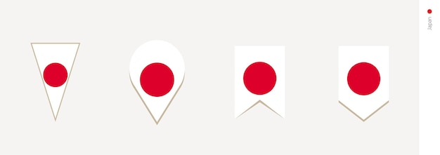 Japanische Flagge in vertikaler Designvektorillustration