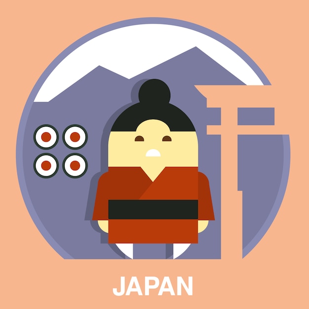 Japanische mannillustration