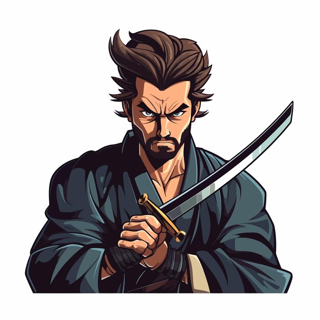 Vektor japanische samurai-vektorkunst