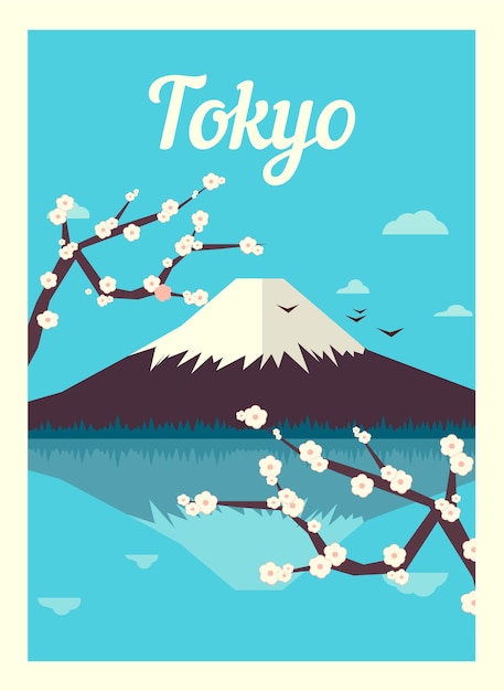 Japanischer Berg Fuji in Sakura in Tokio