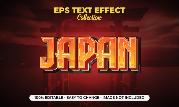 Japanischer Ländertexteffekt