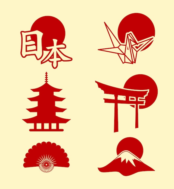 Vektor japanischer symbolvektor