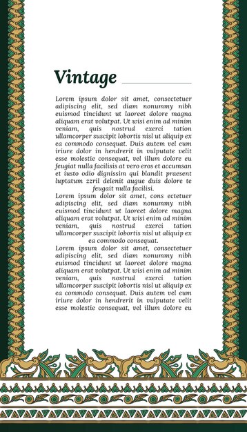 Javanese Event-Poster-Idee mit vintage Border-Design-Idee