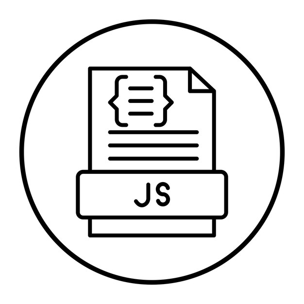 Javascript-Datei-Vektor-Illustration