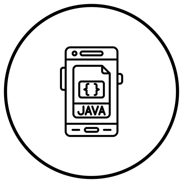 Javascript-Icon-Vektorbild kann für die Entwicklung von mobilen Apps verwendet werden