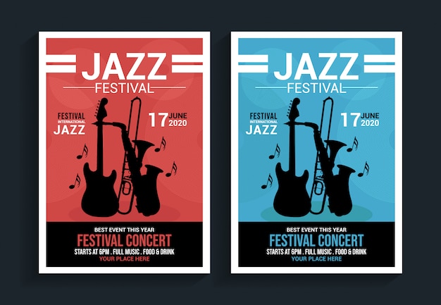 Jazz festival flyer vorlage