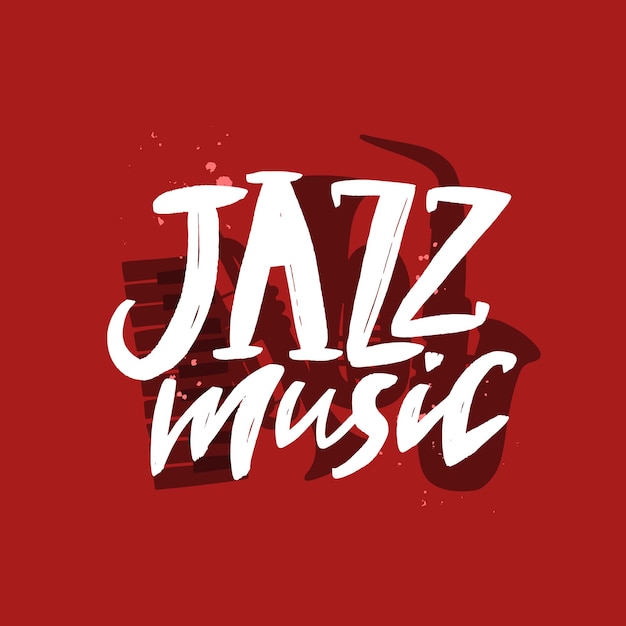 Jazzmusik-Pinsel-Schriftzug-Inschrift
