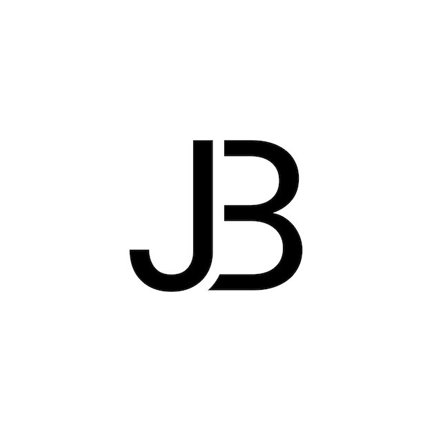 JB j b Buchstaben Logo Monogramm Design Vektor Vorlage