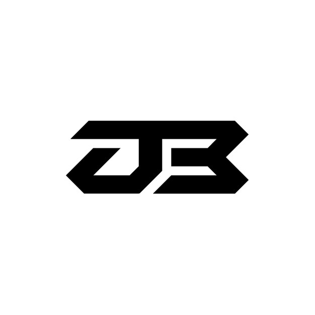 JB Monogramm Logo Design Buchstaben Text Name Symbol Monochrom Logotyp Alphabet Zeichen einfaches Logo