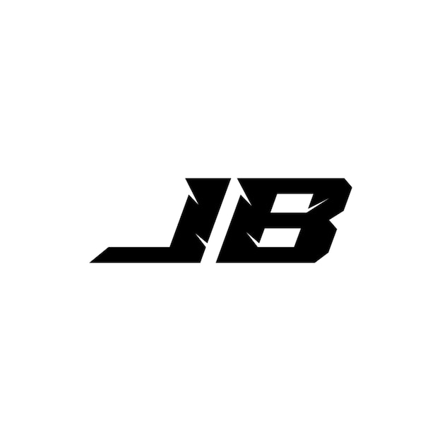 JB Monogramm Logo Design Buchstaben Text Name Symbol Monochrom Logotyp Alphabet Zeichen einfaches Logo