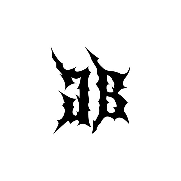JB Monogramm Logo Design Buchstaben Text Name Symbol Monochrom Logotyp Alphabet Zeichen einfaches Logo