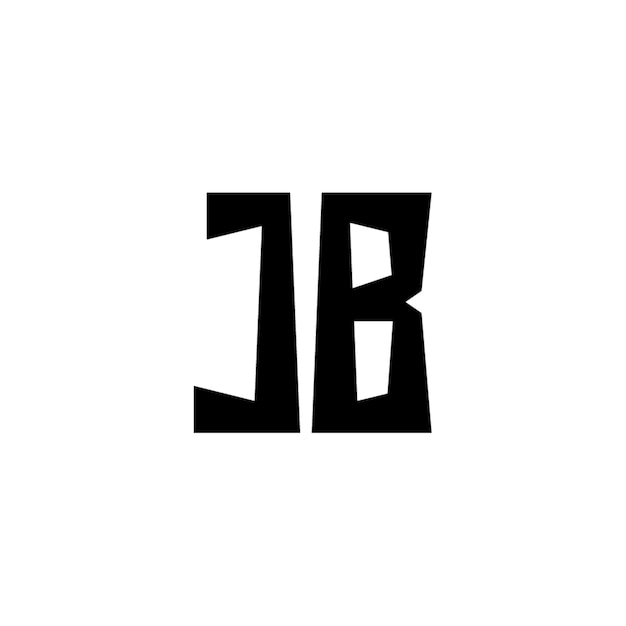 JB Monogramm Logo Design Buchstaben Text Name Symbol Monochrom Logotyp Alphabet Zeichen einfaches Logo