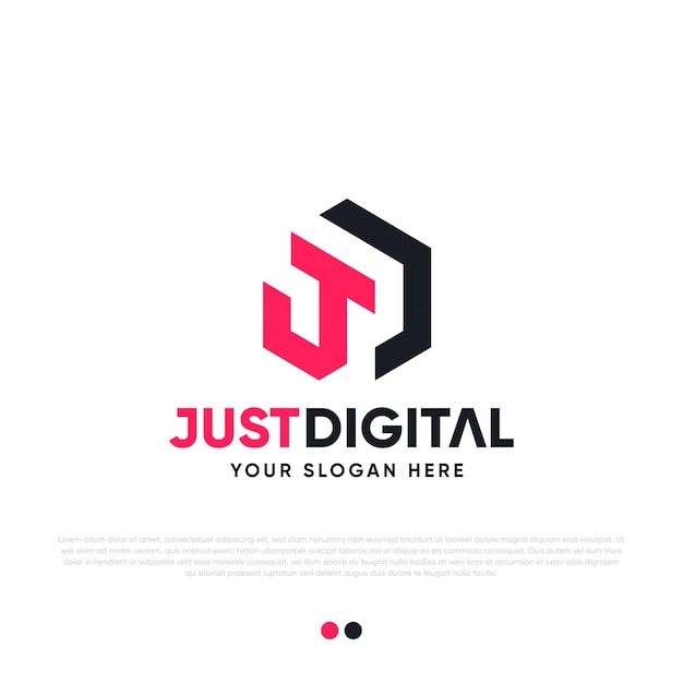 Jd-logo-design-premium-vektor