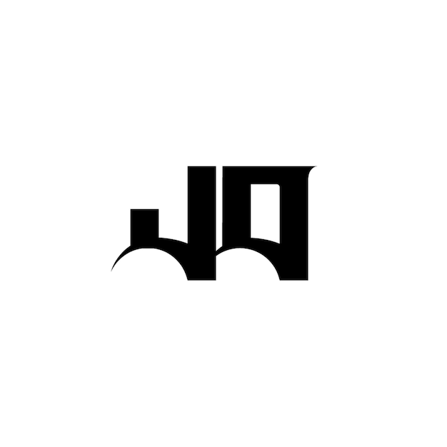 JD-Monogramm-Logo-Design Buchstaben-Text-Namen-Symbol Monochrom-Logotyp-Alphabet-Zeichen-Einfach-Logo