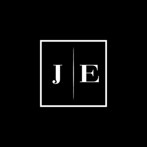 JE-Logo mit minimalistischer Typografie