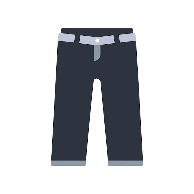 Jeans-symbol einfache jeans farbige flache ikonen auf isoliertem weißen hintergrund