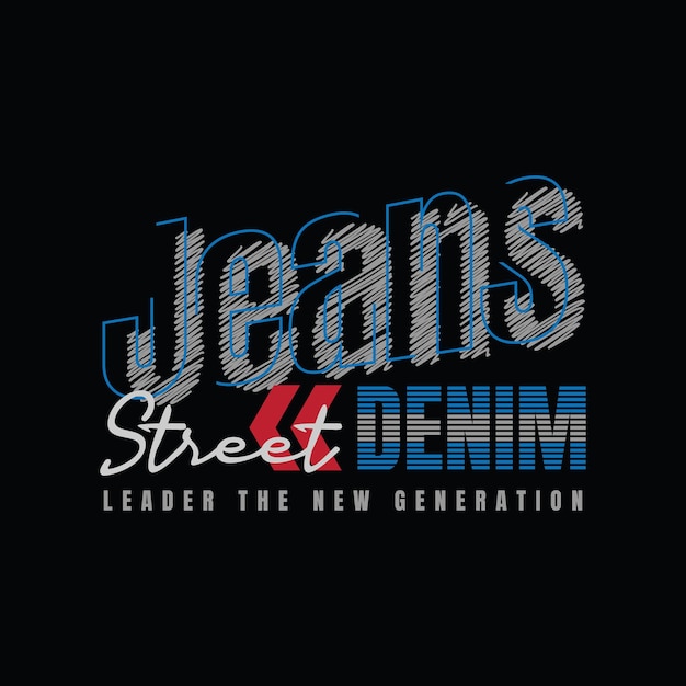 Jeans-t-shirt und bekleidungsdesign