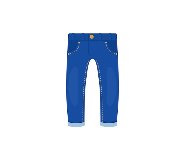 Jeans-vektor-isoliertes symbol emoji-illustration denim-hose-vektor-emoticon