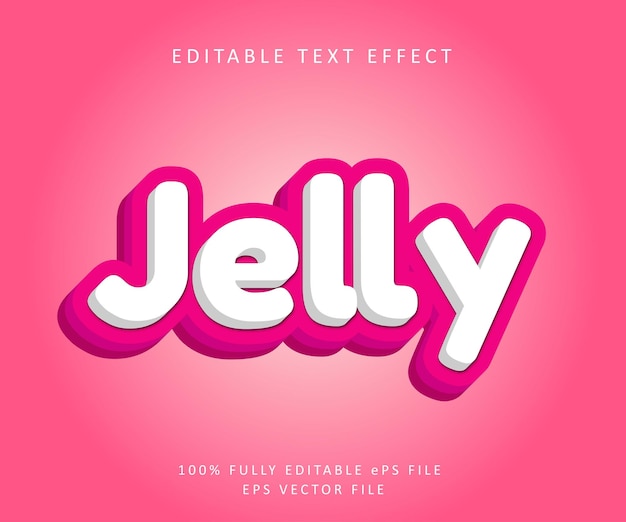 Jelly bearbeitbarer texteffekt-logo-stil