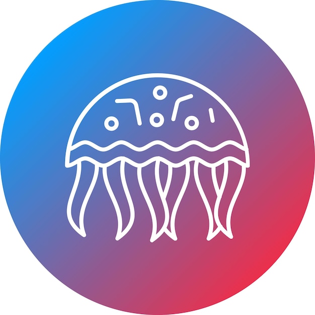 Vektor jelly fish-icon-vektorbild kann für reisen verwendet werden