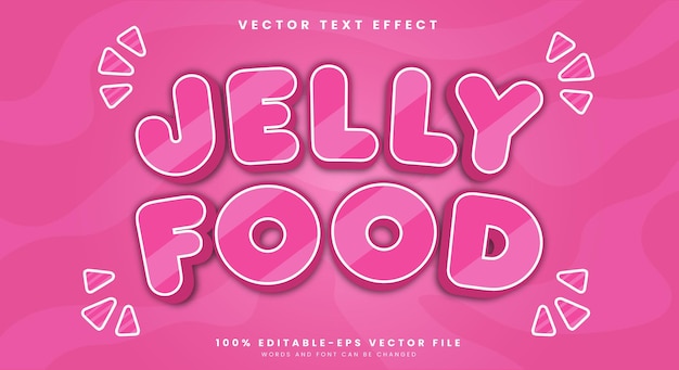 Jelly Food 3D-bearbeitbare Texteffekte Vorlage für Lebensmittelprodukte