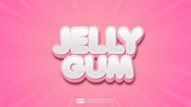 Jelly Gum 3D bearbeitbare Texteffekt-Schriftart