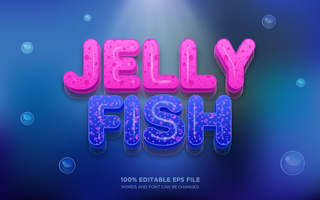 Jellyfish 3D-bearbeitbare Text-Stil-Effekt
