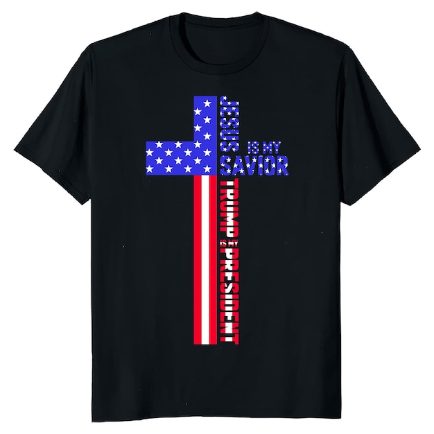 Jesus ist mein retter trump ist mein präsident-t-shirt-design