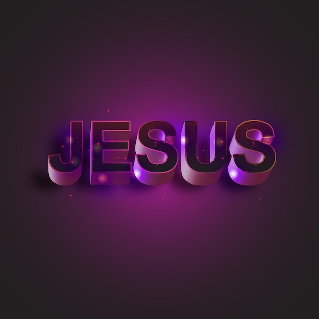 Vektor jesus-text-design auf lila