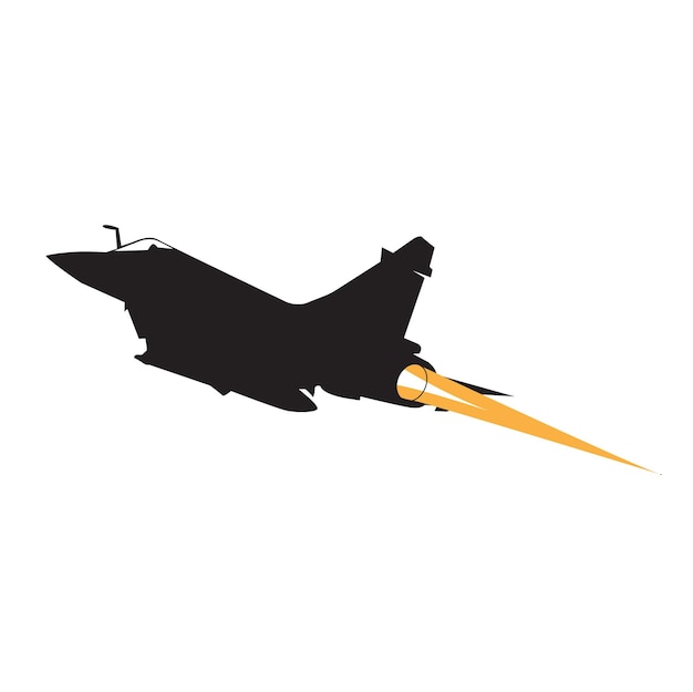 Vektor jet fighter silhouette rückansicht vektordesign