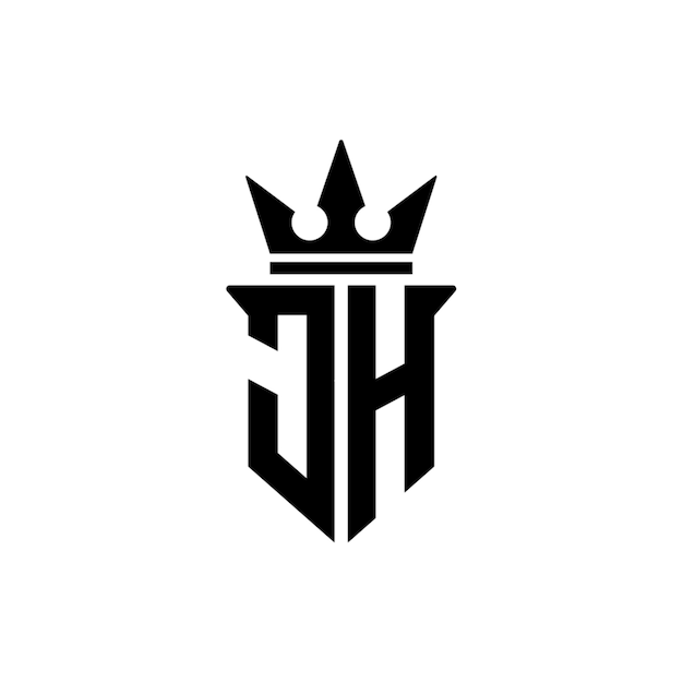 JH-Monogramm-Logo-Design, Buchstabe, Text, Name, Symbol, monochromes Logo, Alphabet-Zeichen, einfaches Logo