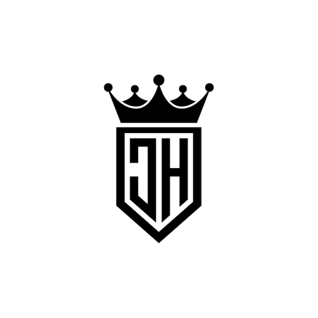 JH-Monogramm-Logo-Design, Buchstabe, Text, Name, Symbol, monochromes Logo, Alphabet-Zeichen, einfaches Logo