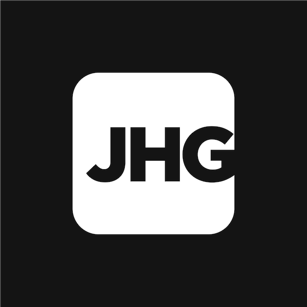 Jhg-buchstaben symbol für den anfangsnamen des unternehmens jhg-vektorsymbol