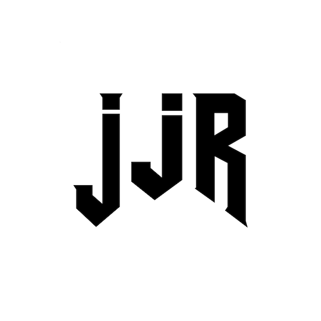 JJR Buchstaben-Logo-Design für das Technologie-Unternehmen JJR Logo-Design schwarz-weiße Farbkombination JJR-Logo JJR Vektor JJR Design JJR Ikon JJR Alphabet JJR Typografie logo-Design
