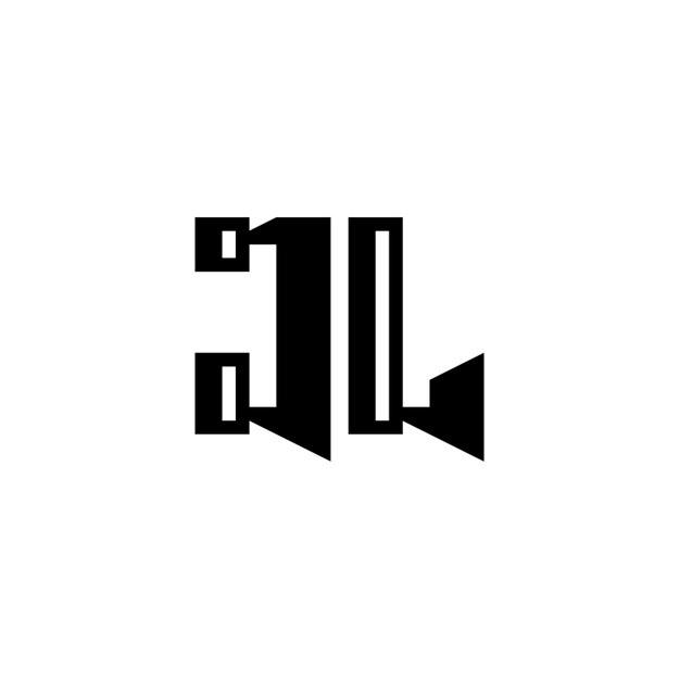 JL-Monogramm-Logo-Design, Buchstabe, Text, Name, Symbol, einfarbig, Logo, Alphabet, Zeichen, einfaches Logo