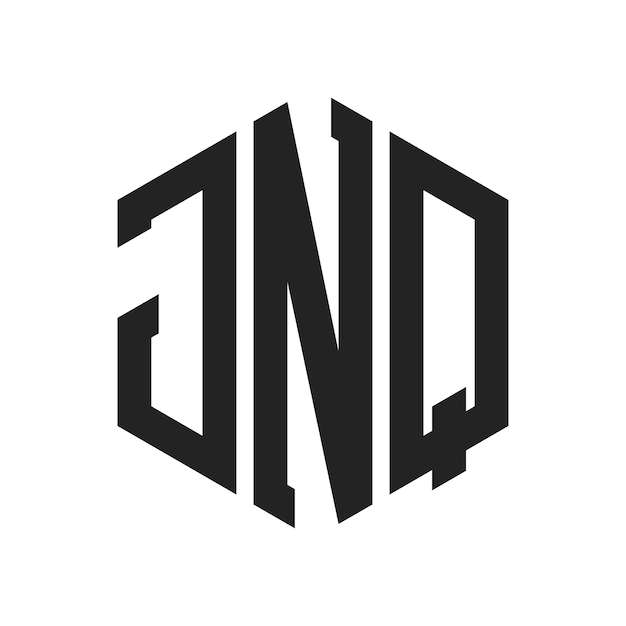 JNQ Logo Design Initial Letter JNQ Monogram Logo mit Hexagonform