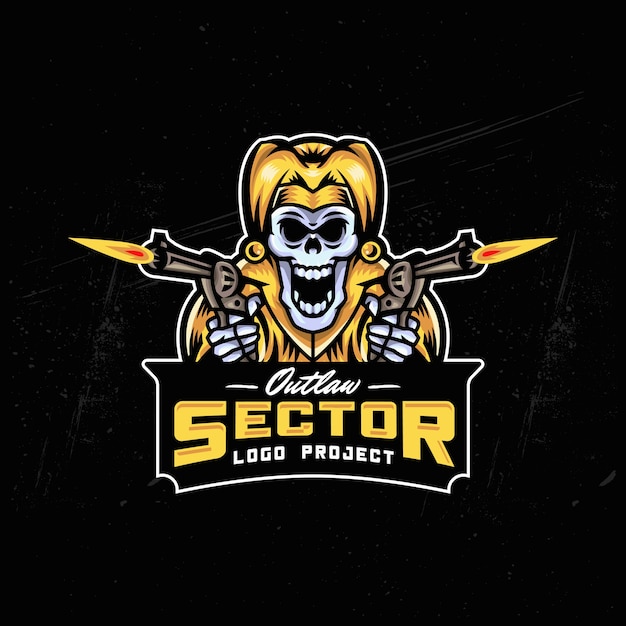 Joker schädel esport logo design