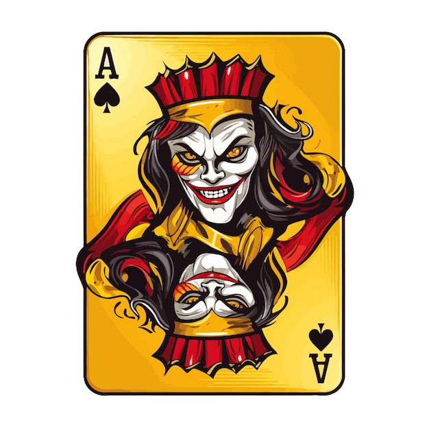 Vektor joker spielkarten-illustration