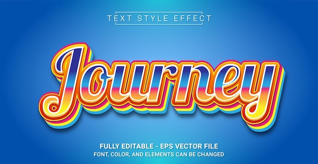 Journey Text Style Effect Bearbeitbare grafische Textvorlage