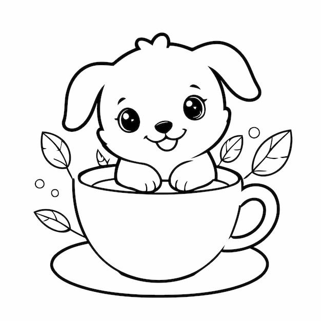 Joyful Puppy für Kinder Malbuch