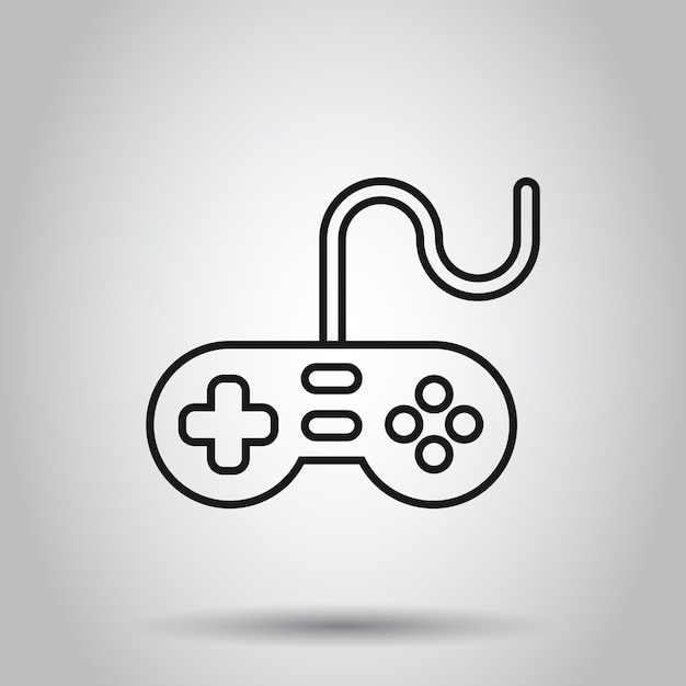 Vektor joystick-schild-symbol im flachen stil gamepad-vektorillustration auf isoliertem hintergrund geschäftskonzept für gaming-konsolen-controller