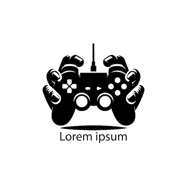 Joystick und Hand minimal Gamer Logo Design