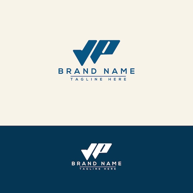 Jp-logo-design-vorlage, vektorgrafik-branding-element.